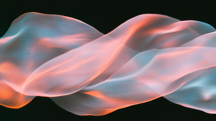 Fototapeta premium Abstract flowing fabric with pastel colors in motion for creative design and background