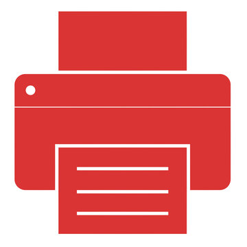 recommend clip art: red silhouette printing icon