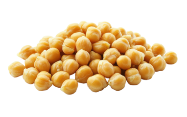 Boiled chickpeas on transparent or white background,png