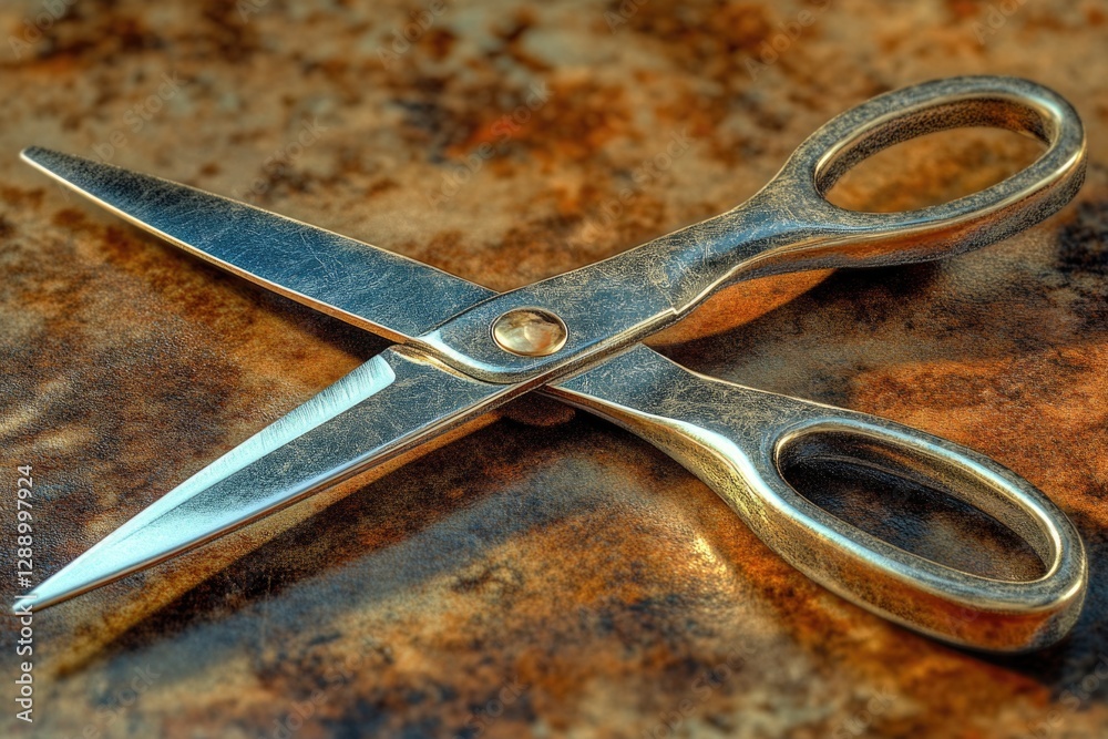 Poster Scissors sitting on a table