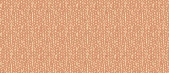 Elegant geometric pattern in muted peach tones.  Subtle, repeating design ideal for backgrounds, textiles, or website design.  Creates a sense of sophisticated order and visual harmony.
