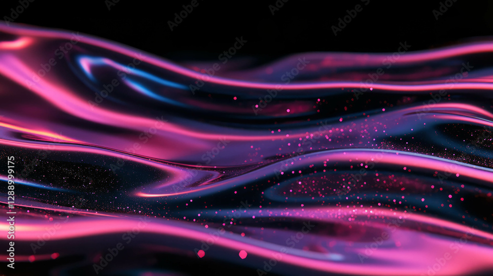 Poster abstract background with drifting glitter and vibrant waves for artistic design