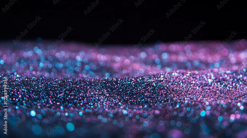 Poster vibrant glitter background with illuminated sparkles for festive design
