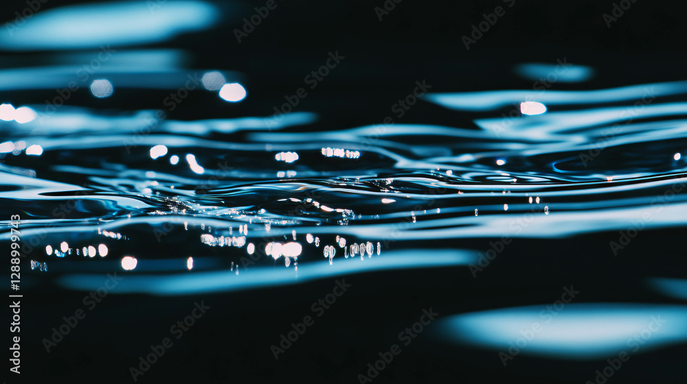 Poster shimmering light on water surface creating a glittering effect