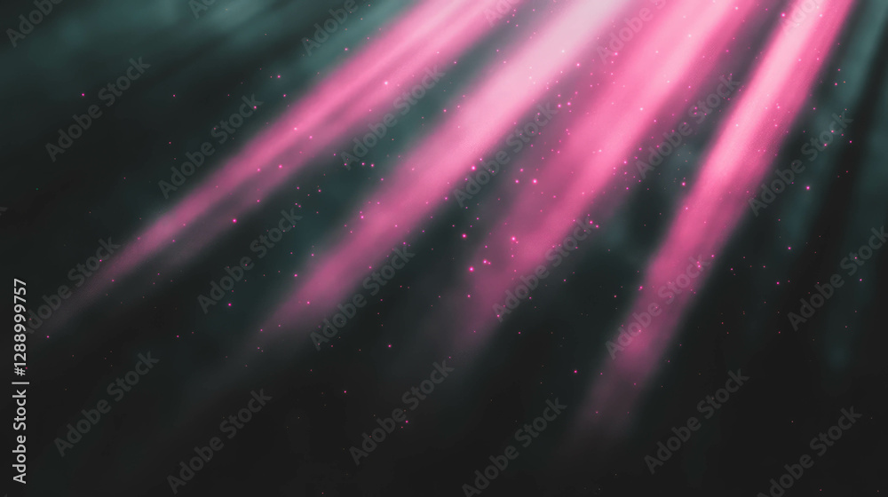 Aufkleber Ethereal background with drifting glowing particles in motion for creative design