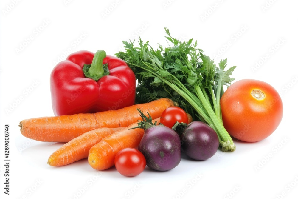 Poster A selection of colorful vegetables arranged on a table