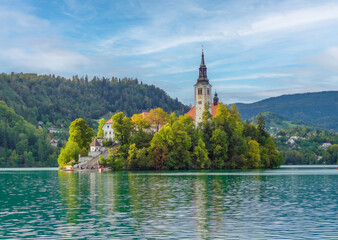 Pilgrimage church at Bled Island