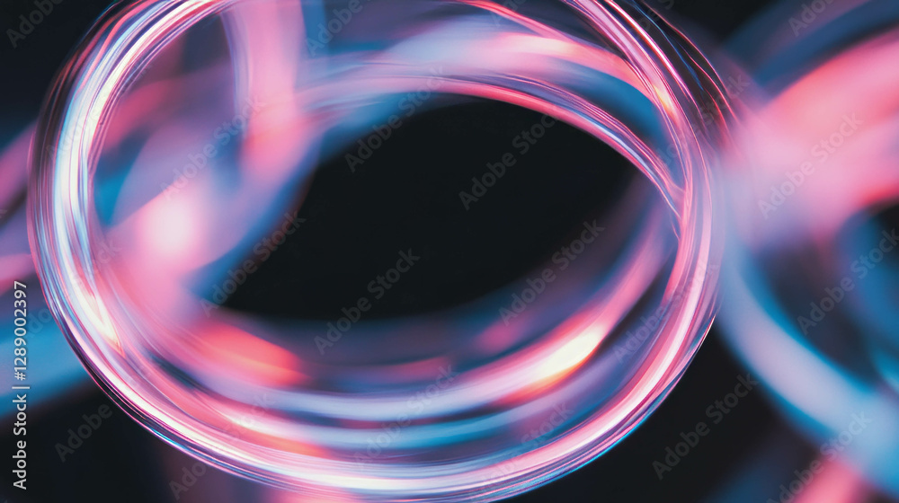 Poster Abstract background with drifting light orbs and soft glowing elements
