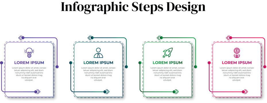 Presentation Business Infographic Template With 4 Options