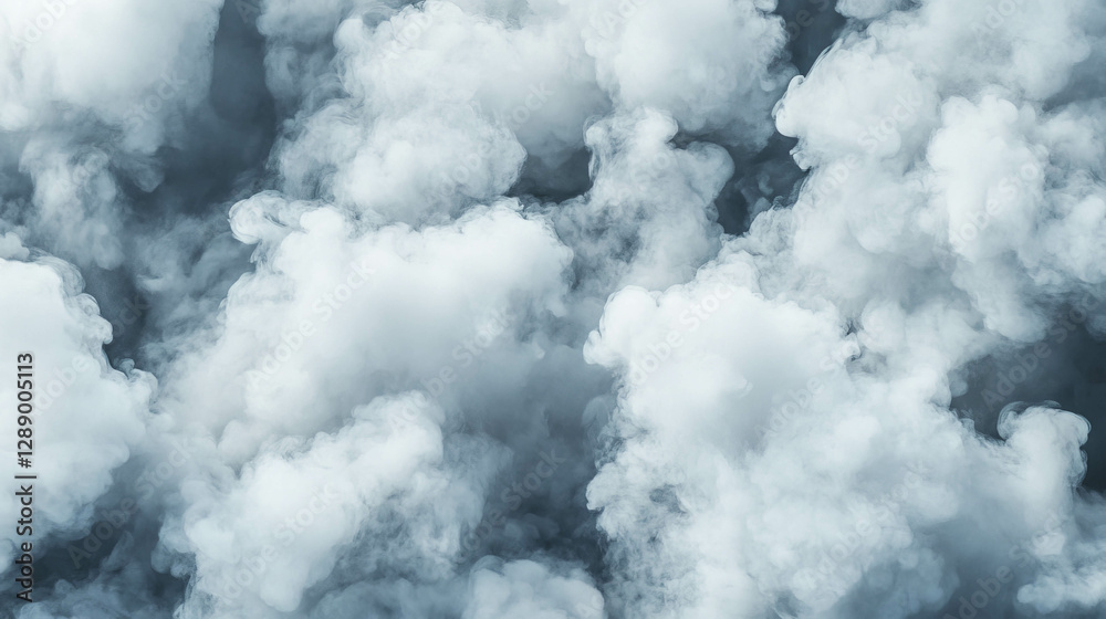 Poster abstract background of drifting smoke plumes and varied gray textures for atmospheric design