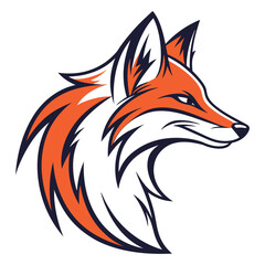 fox head logo vector template business logo concept