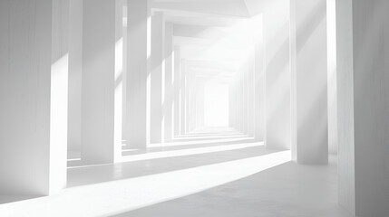 Obraz premium Clean white background with faint gray geometric lines