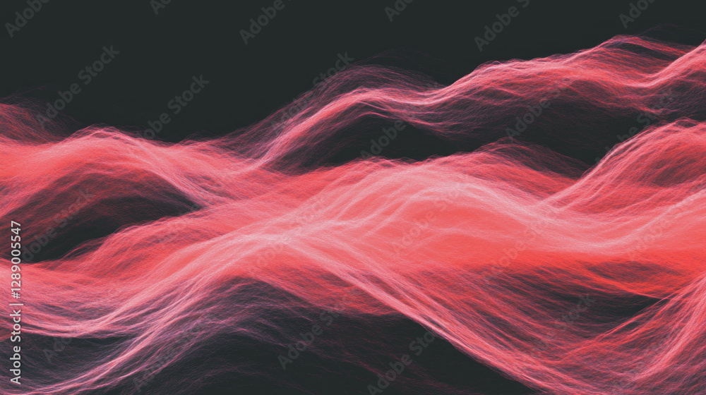 Poster abstract flow of drifting sound waves in vibrant visual representation