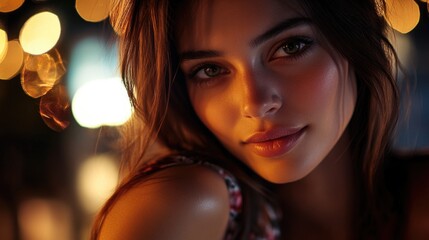 Naklejka premium A beautiful young woman posing for a photo shoot