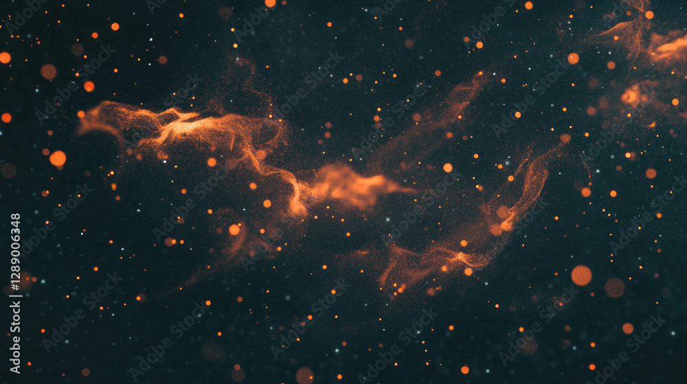 Aufkleber abstract background of falling ash particles and dark smoky atmosphere for design