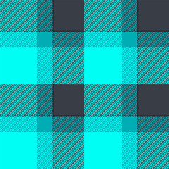 Vibrant teal and charcoal plaid pattern.  Perfect for textile design, fashion, websites, or any project needing a bold, geometric texture.