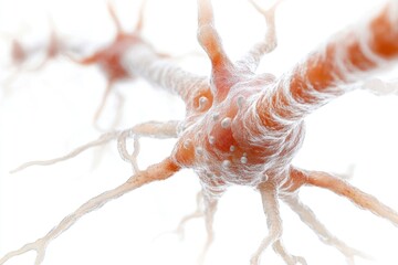 A close-up view of a single cell on a white background, ideal for biology or medical illustrations