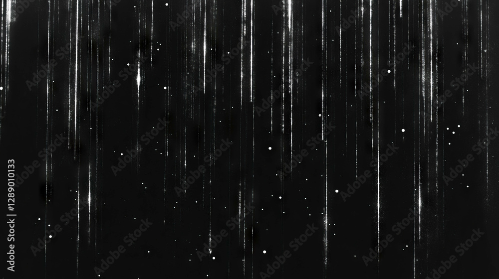 Poster Futuristic abstract digital noise background with falling lines for technology design