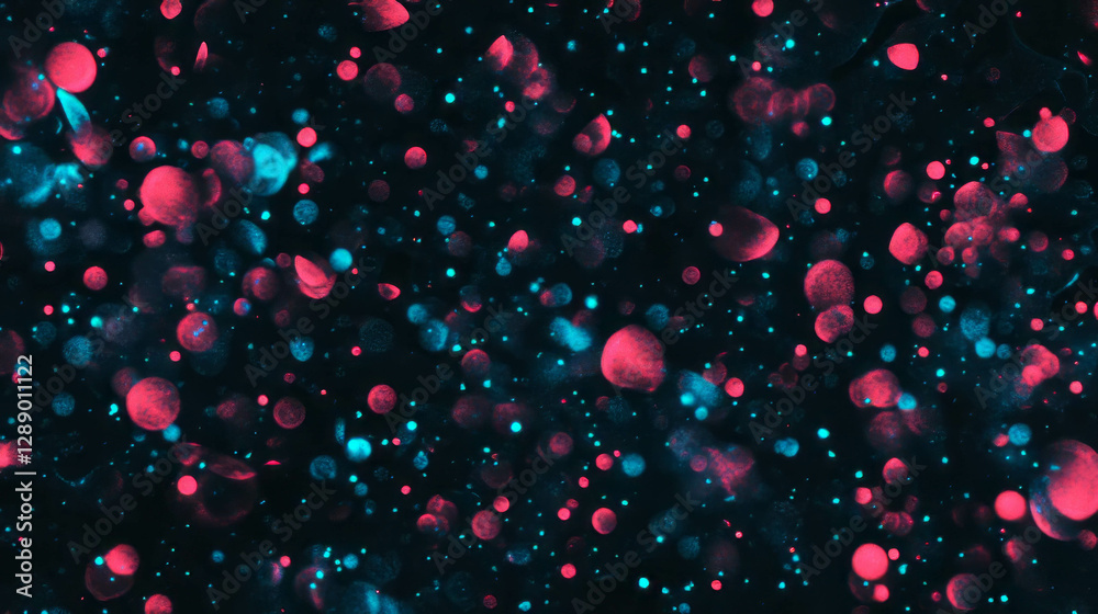 Leinwandbilder Abstract fractal patterns with intricate details and falling shapes for creative background design