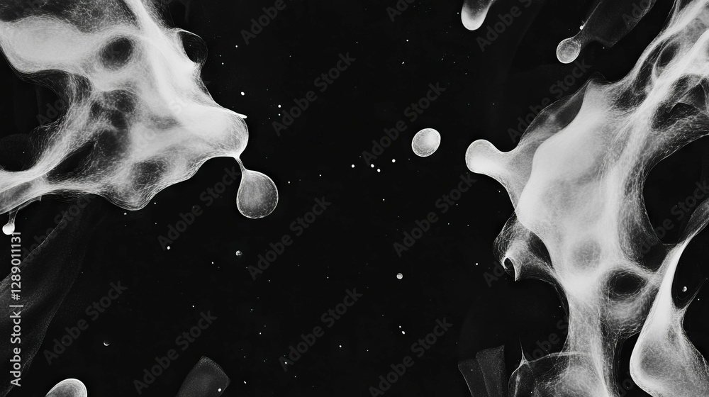 Poster Abstract fractal patterns with intricate flowing forms for modern design
