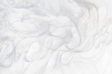 Abstract swirling white patterns on Transparent  background.