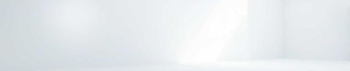 Fototapeta premium White abstract space with subtle gradient and soft focus effect, illuminated by a single white light source, abstract, minimalist