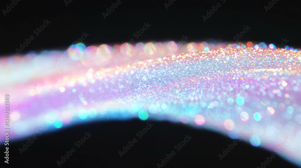 Poster glittery abstract background with falling light particles for festive design