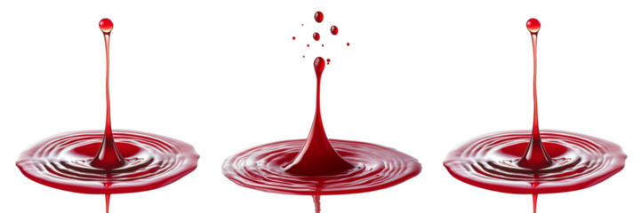 Set of High-resolution close-up of a red blood cell, showcasing its biconcave shape and its role in oxygen delivery on transparent png background. Ai generated