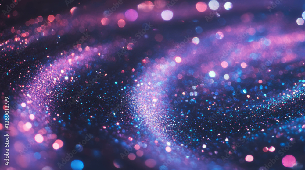 Poster enchanting swirling glitter background for festive event design