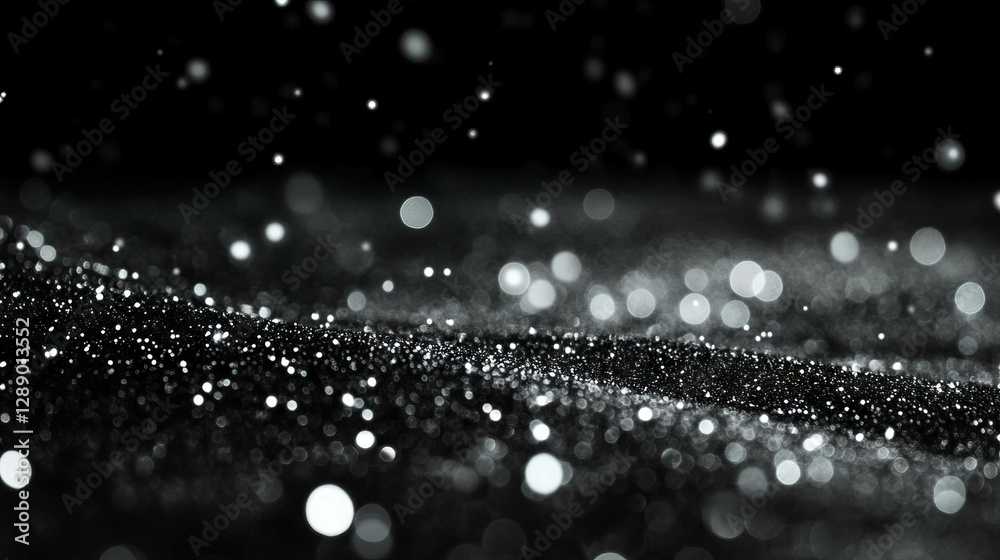 Poster Sparkling glitter background with sharp contrast for festive design and decoration