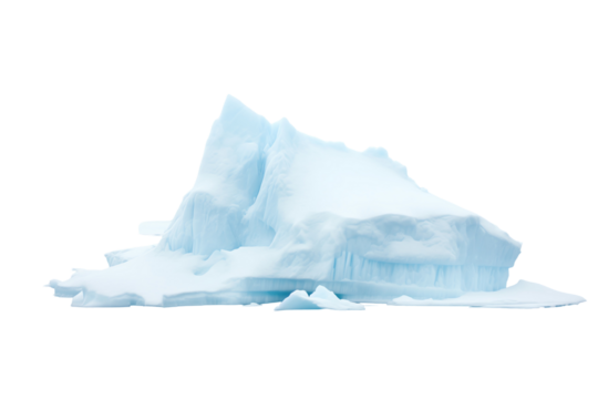Isolated Iceberg Floating on Water