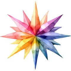 Colorful flower with vibrant petals on a solid black background showcasing natural beauty and elegance isolated on transparent background..