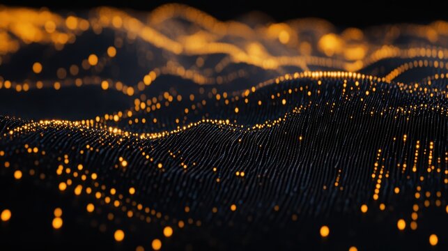 Abstract background of flowing data code and binary digits