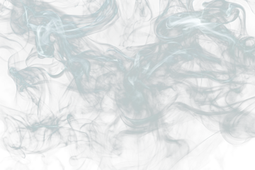 Abstract swirling white smoke on Transparent  background.