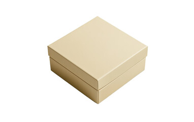 Fototapeta premium Beige blank box mockup on transparent or white background,png