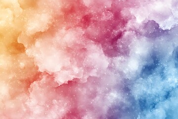 Fototapeta premium Pastel gradient background with grainy texture in blue, purple, yellow, and pink hues, featuring a soft noise effect, ideal for abstract banner design.