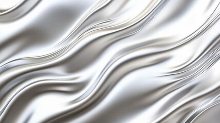 Abstract background with smooth silver waves, modern and elegant design