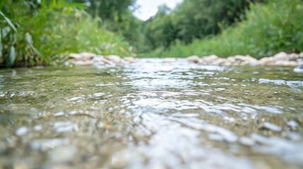 Fototapeta premium Clear Shallow Stream in Forest