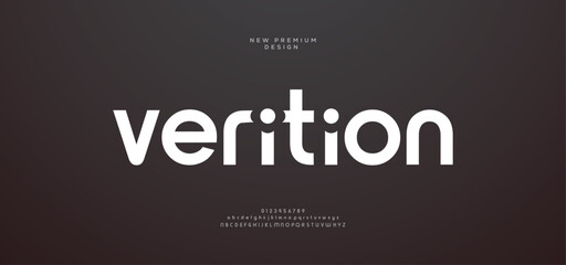 Minimal modern logo alphabet font. Typography abstract sans serif technology, electronic, digital, music, movie, future, creative logos fonts. vector illustration