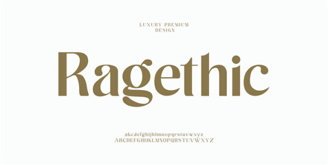 Premium luxury elegant alphabet letters and numbers. Elegant wedding typography classic serif font decorative vintage retro. Creative vector illustration
