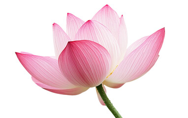 Obraz premium Beautiful pink lotus flower on transparent or white background,png
