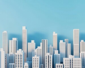 Obraz premium Smart city concept featuring skyscrapers built with advanced fiberreinforced concrete