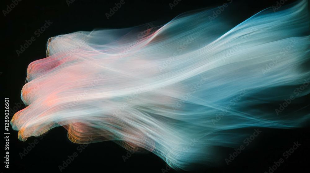 Poster Abstract flowing light streaks in motion for dynamic background design