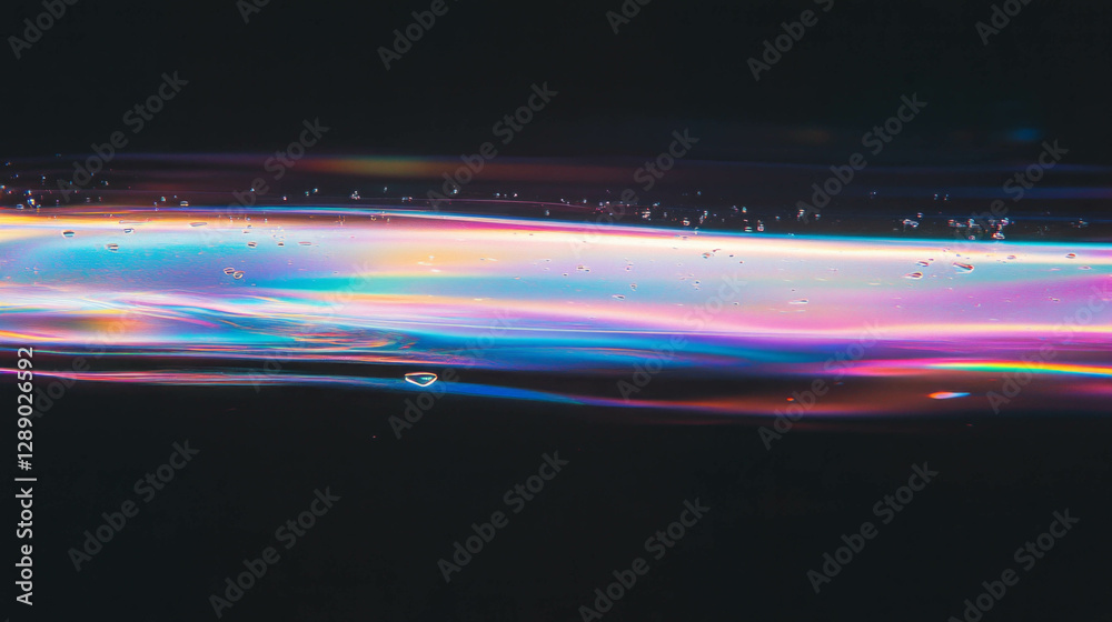 Poster captivating abstract scene of falling water droplets with light reflections