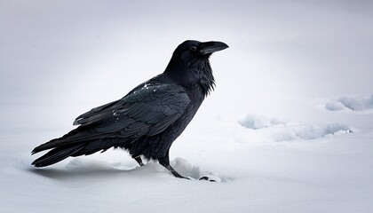 crow on a white background