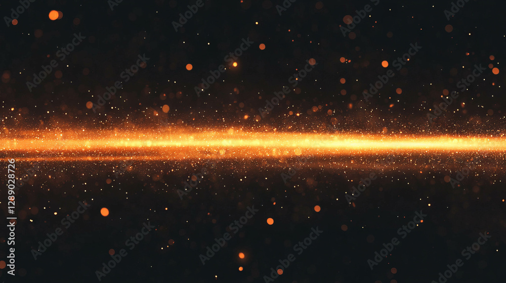 Poster dynamic background of fire sparks with blurred motion for graphic design and creative projects