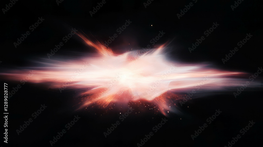 Aufkleber Dynamic background of blurred fire sparks with motion effect