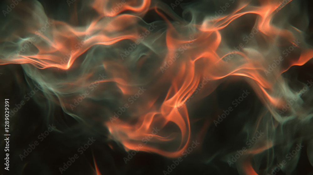 Aufkleber mesmerizing flames in dark background for dramatic design projects