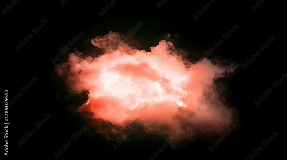 Poster fiery background with intense heat haze effect for dynamic design