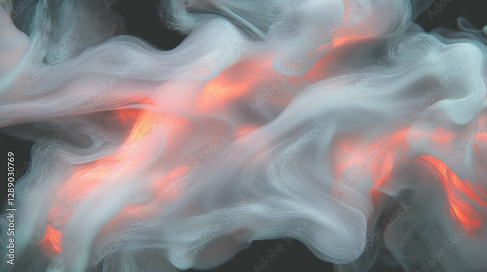 Aufkleber Dynamic fire and smoke background with swirling patterns for creative design